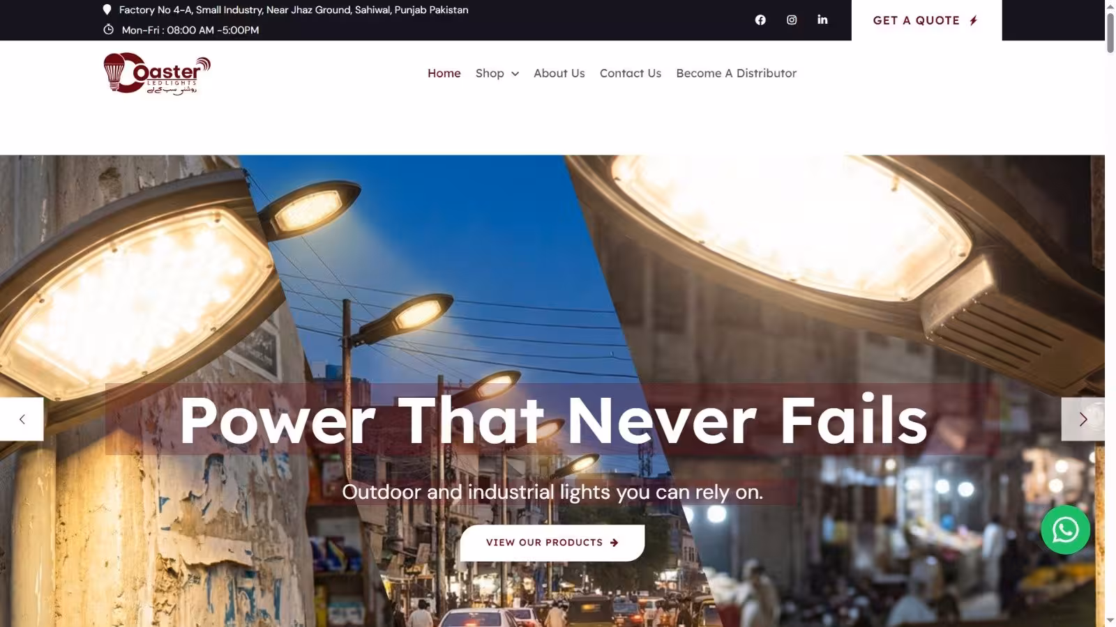 E-Commerce Lighting Store